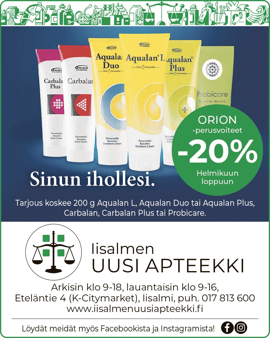 Orionin Perusvoiteet Alennuksessa Helmikuussa 2025 Iisalmen Uusi Apteekki Orionin Perusvoiteet Alennuksessa Helmikuussa 2025 Iisalmen Uusi Apteekki